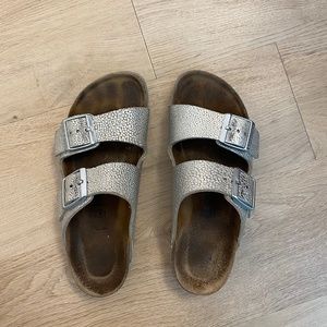 37 Silver Birkenstocks